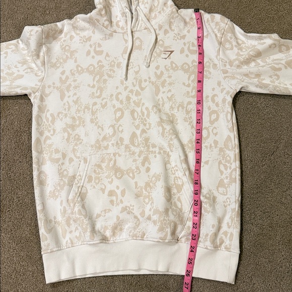 Gymshark White and Cream Patterned Hoodie - Picture 10 of 10